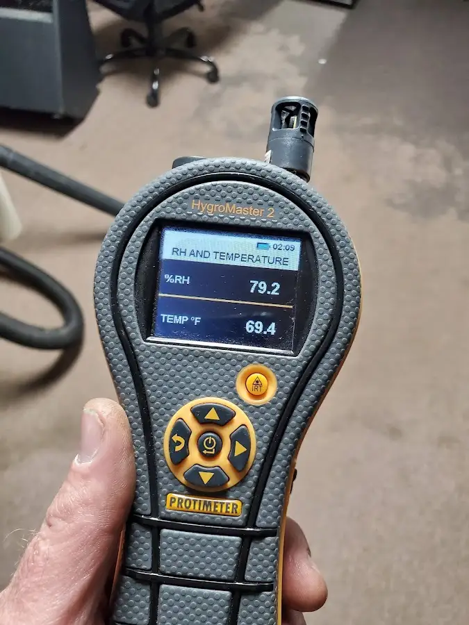 Moisture meter humidity assessment for Fire & Smoke Damage Restoration in Salina